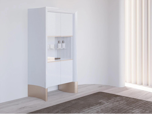 Luksusa mēbeļu vitrīns dizaina koka skapis ēdamistabas vitrīnām stikla Jauns