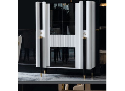 Ēdamistabas kumode koka skapī mēbelas dzīvojamā istabas kumode stikla skapis vitrīna