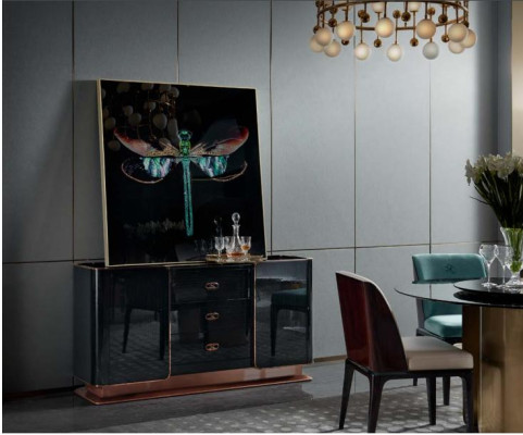 Komoda Sideboard Dizaina mēbeles koka komodas galds īstas koka malas