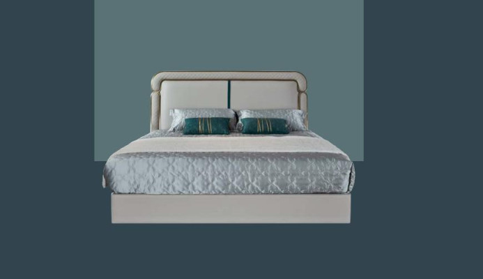 Gulta Guļamistabā Beis Dvivietīga Gulta Ādas Gulta Moderns Dizains Mēbeles koks