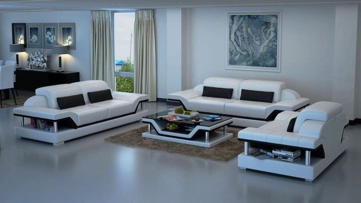 Sofas komplektēts komplekts Dzīvojamā istaba Komplekti 3+1+1 sēdvietu dīvāns Ar apdari