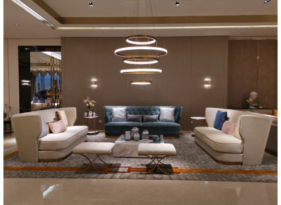 Sofa dīvāns 265cm Polster Sofas 4-vietīgs aizpildījums, audums big xxl dzīvojamā istaba, dīvāni