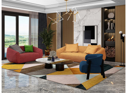 Gulta Sofa komplekts 3+2+1 sēdvietas dizaina pārvalki dīvānbedžēm Moderns.