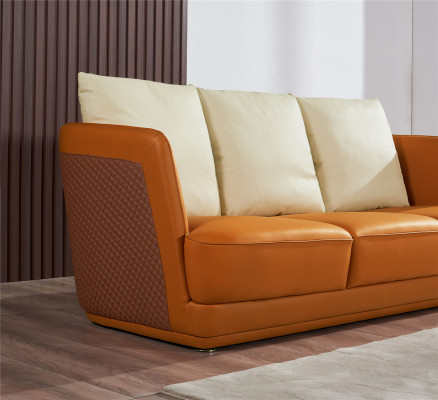 Sofas komplekts 3+2 sēdvietas ādas dīvāns Dzīvojamās telpas dizains.