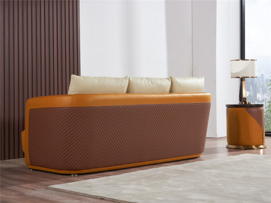Sofas komplekts 3+2 sēdvietas ādas dīvāns Dzīvojamās telpas dizains.