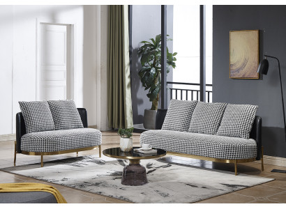Sofas komplekts 3-vietīgs dizaina sofa, mīkstais dīvāns Moderns, luksusa jauns