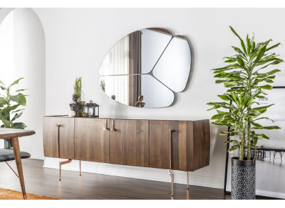 Komoda Komoda Galdi, Spogulis, Koks Brūna Anrique Cabinets Set 2 gab.