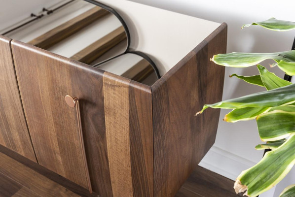 Komoda Komoda Galdi, Spogulis, Koks Brūna Anrique Cabinets Set 2 gab.