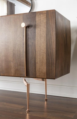 Komoda Komoda Galdi, Spogulis, Koks Brūna Anrique Cabinets Set 2 gab.