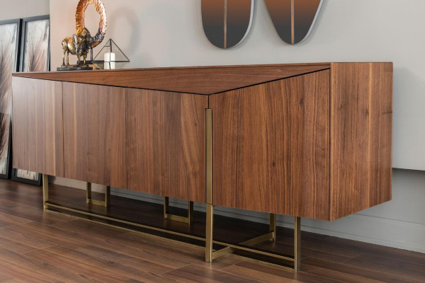 Sideboard Kommode Anrichte Spiegel Holz Braun Esszimmer Schränke Set Skapja komoda galds spogulis koks brūns ēdamistabas skapji komplekts