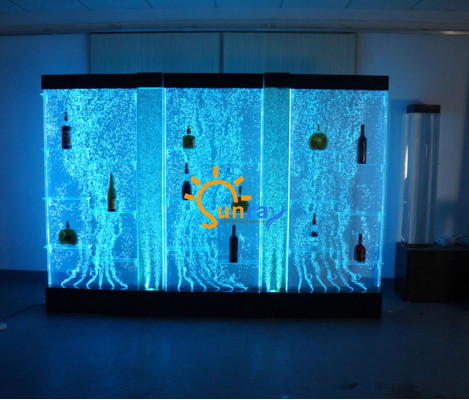 LED spoguļu bāra ūdens siena dekoratīvā kārta apgaismota ūdens siena bāra piedurkne