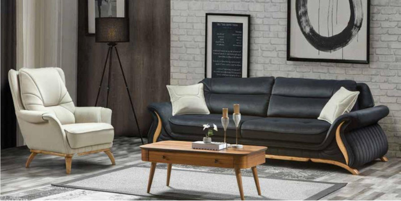 Dīvāns Sofa Polster 3+1 Sēdvietas Mākslinieleders Dīvāni Krēsli Sēdvietas Komplekti Dizains