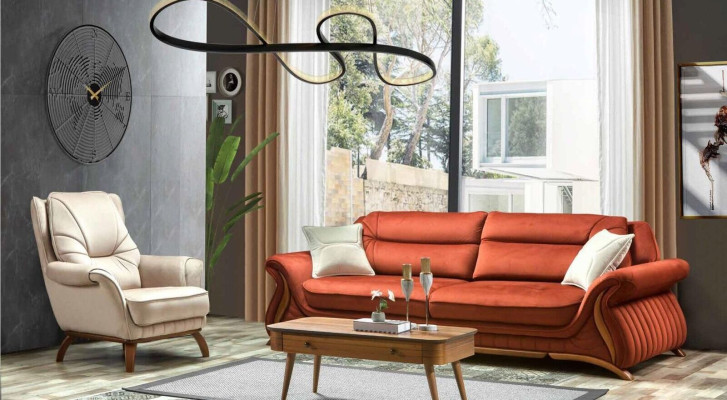 Dīvāns Sofa Polster 3+1 Sēdvietas Mākslinieleders Dīvāni Krēsli Sēdvietas Komplekti Dizains