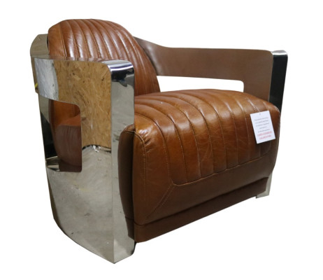 Krēsli īstā āda dizains vintage izpildījumā krēsls aviator mēbeles āda