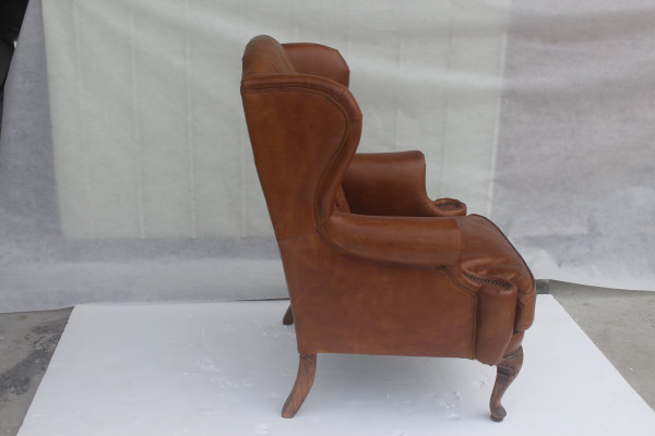 Chesterfield ādas krēsls ausu krēsls vintage klubsessel vadītāja krēsls ausu krēsls