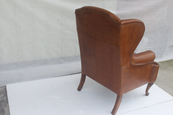 Chesterfield ādas krēsls ausu krēsls vintage klubsessel vadītāja krēsls ausu krēsls