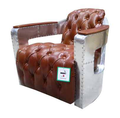 Chesterfield krēsls ar noslēgtu pogu, slīdošais vecā mod.