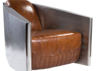 Vecais ādas krēsls Brūns īstā āda Retro krēsls Dizaina kluba krēsls