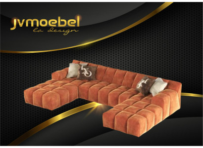 Dizaina Chesterfield Samta Modernais stūra dīvāns U formas dzīvojamās telpas mēbeles Remonta stūra dīvāns Jauns