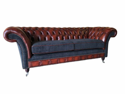 Dīvāns luksusa tekstils Chesterfield dīvāns dīvāni polster 3 sēdvietu dīvāni jauni