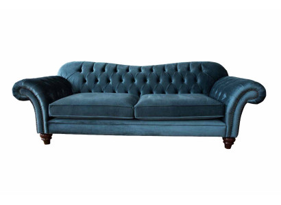 Tyrkiskā sofa Luxus tekstila Chesterfield dīvāns mēbeles zils apdare sēdvietu dizains