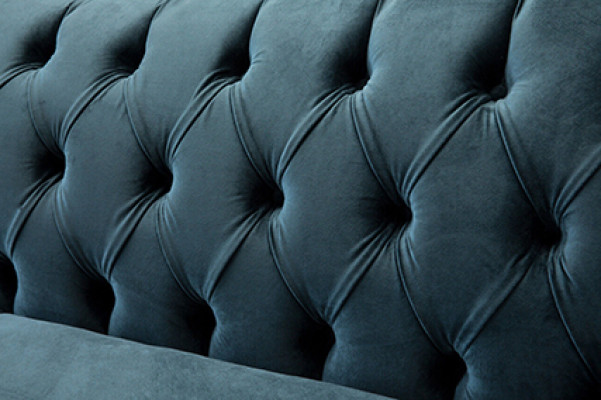 Tyrkiskā sofa Luxus tekstila Chesterfield dīvāns mēbeles zils apdare sēdvietu dizains