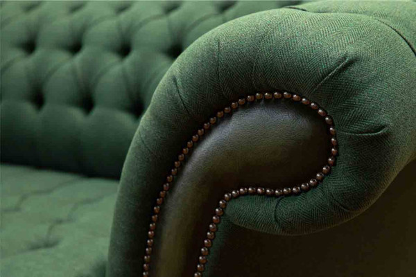 Chesterfield Sofa 3 sēdvietu dīvāns Polster audums āda dīvāns audums jauns