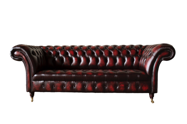 Chesterfield ādas dīvāns 3 sēdvietas Brūns dizainera dīvāns luksusa apdare jauns