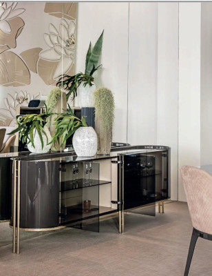 Sideboard dzīvojamā istaba dizains Lowboard mēbeles Sideboards stikla plaukts jauns