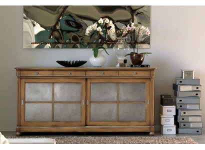 Komoda Galds Sideboard Brūns Blīvs Masīvs Koka Skapis Mēbeles Komodes