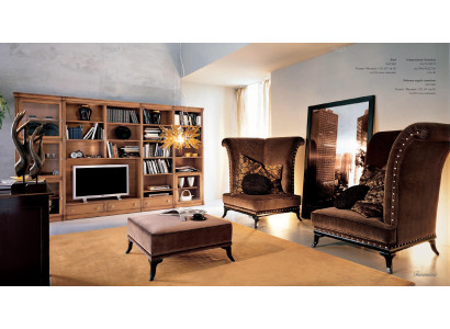 Krēsls + Pufa gulta Atslābums TV 1-vietīgā sofa Jauns Chesterfield skaņzālējs