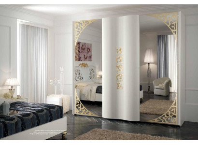 Garderobe Itālijas gabinetes skapis Skapis Luksusa slīpojošās durvis dizains Koks Moderns