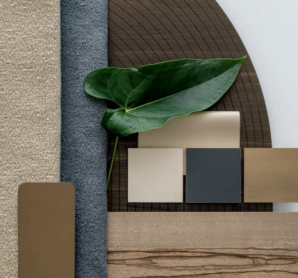 Sideboard dzīvojamās istabas mēbeles Stikla plaukts dizains Bizzotto Dabīgā koka mēbeles