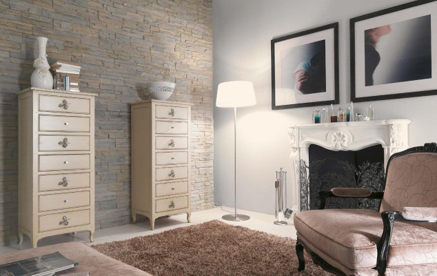 Komforta galds Serveris Sideboard Balts Sideboards Masīvā koka skapis Mēbeles Komodes