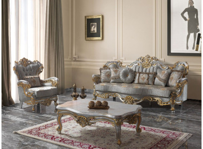 Sofasets Polster sofa dīvāns zils auduma dīvāns dīvāns sets