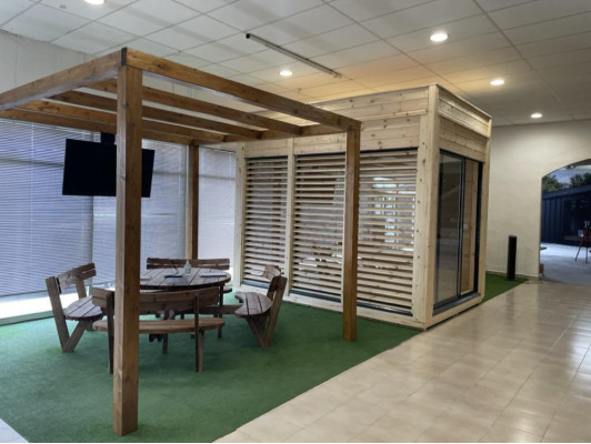Sauna koka Woodpro dārza koka pirts āra pirtis sausa pirts 345x245x318