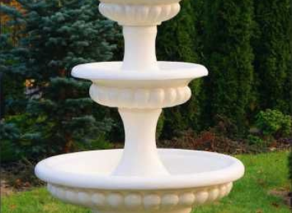 Ziedlapuūdens Springbrunnen Skulptūra Dārza dekors Dīķis Jauns 186cm