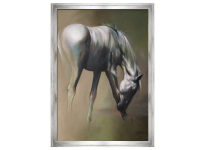 Gemāldes Eļļas glezna Eļļas gleznas Baltais zirgs Attēli zirgi 200 x 140 cm Eļļas glezna G94768