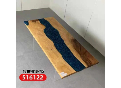 Ēdamgalds River Table Reāls koksnes upeņu galds Masīvs Epoksīda reālās koksnes tēzes 181x81 Jauns