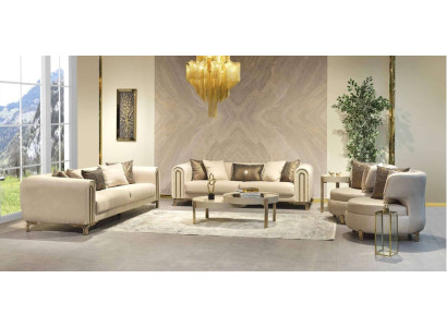 Sofas komplektā 3+3+1 sēdvietas sēdekļu polsteris dīvāns komplektā dizaina dīvāns jauni 4 gabalos audums