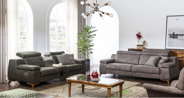 Sēdekļa dīvāns Polster Set XXL Big Couchen Multifunkciju Sofas 3+3 Sitzer