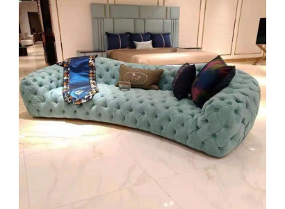 Dīvāns 3 sēdvietas Chesterfield zaļš polster sofai dizaina mākslīgais āda jauns moderns
