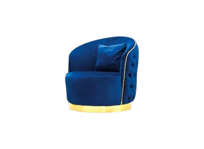 Zils Chesterfield dīvāns Dzīvojamā istaba Apgrieziensofa Dizainera vienvietīgās krēsls. xlmebeles.lv