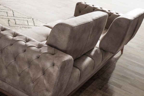 Pilnmēness griestu trimvietīgs luksusa Chesterfield diendurvis 3-vietī ģimenes istādē industriālo apdari