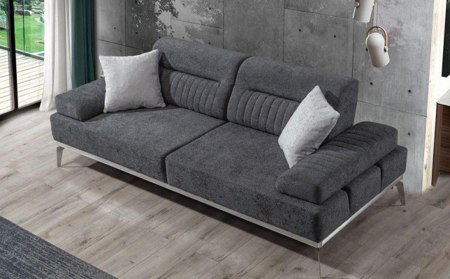 Peleka dzīvojamā istaba 3-vietīga auduma sofa Moderns luksuzs dizains Tekstils materiāls
