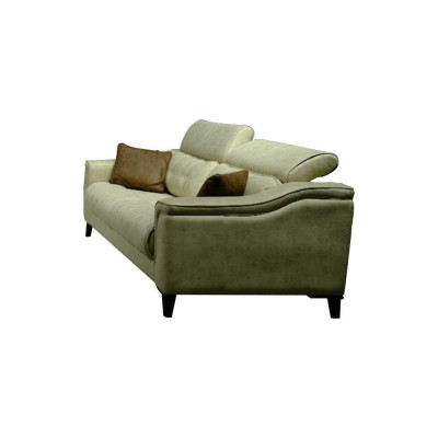 Beisās dzīvojamā istaba trīsvietīga ādas 3-vietīga mēbeļu sofa ar koka karkasu
