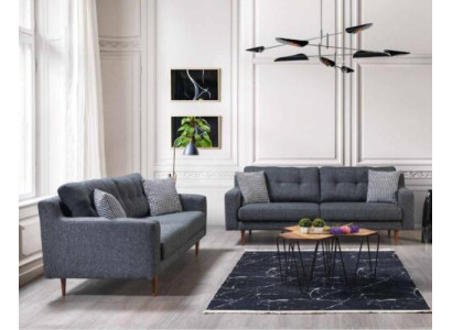 Peleka dzīvojamo istabas dīvānu sēta Luksusso 2x polster sofa teksta mēbeles