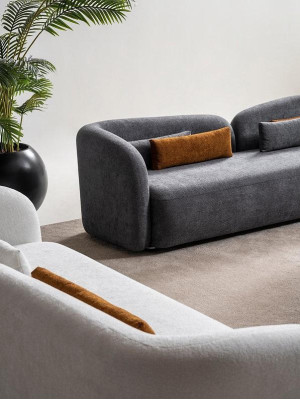 Sofas sērija x2, 3-vietīgas dīvānas, 1-vietīga, moderna komplekta pārklājums