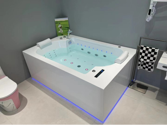 Vannas vanna  iekštelpu virpojošā vanna Spa vanna ar LED apgaismojumu 180x120