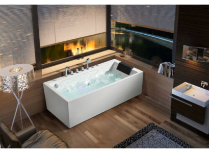 Viesistabas vannasistaba Spa vannas LED apgaismojums masāžas caurules burbuļvanna